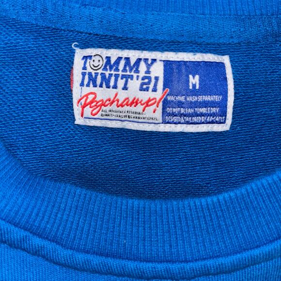 TommyInnit Limited Edition Crewneck Sweatshirt Blue Unisex Size Medium - Picture 7 of 12